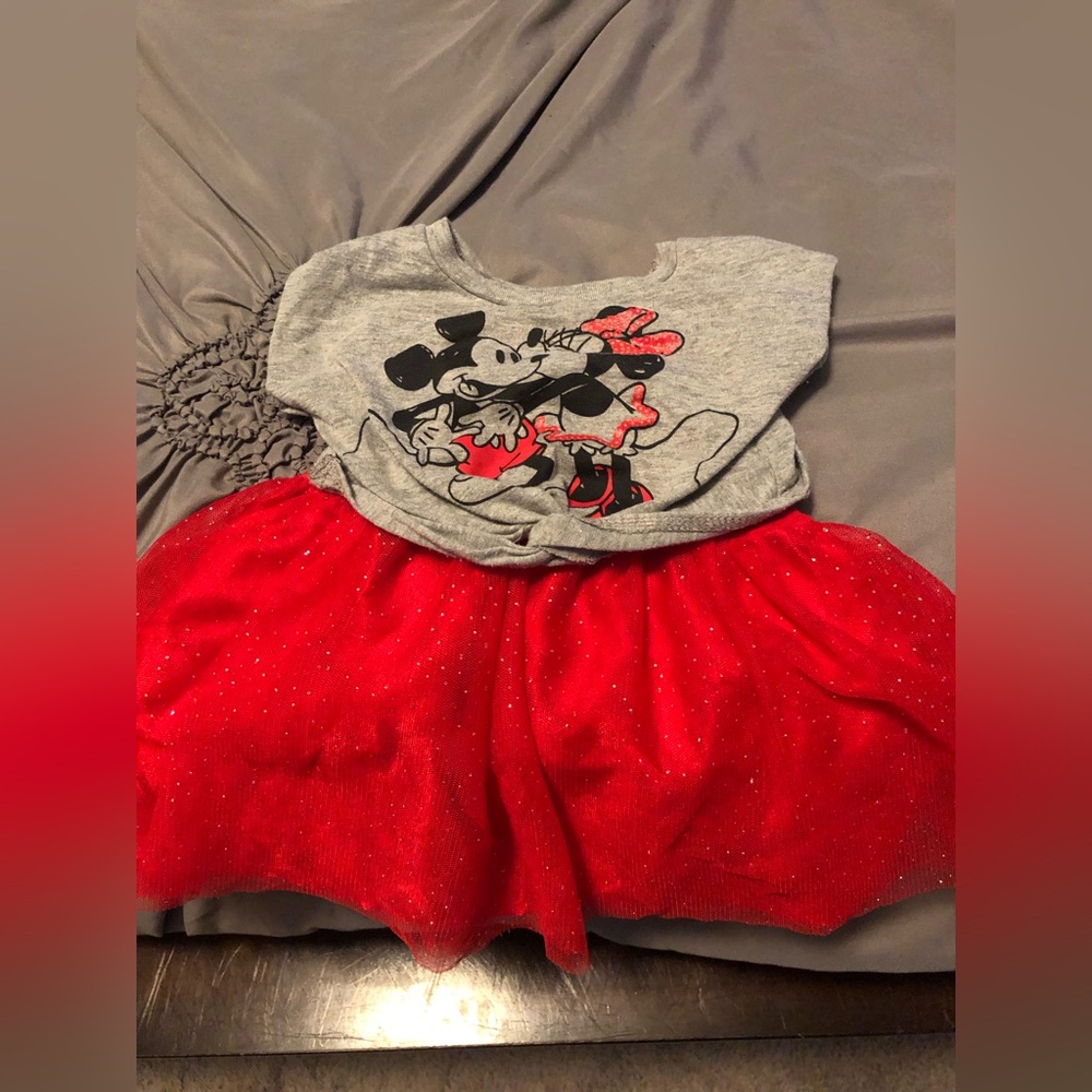 Minnie and Mickey Valentine’s Day dress, size 12 months